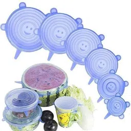 gmee Silicone Stretch Lids, Multi Size Reusable Silicone Lids (Pack Of 6 Pcs) 6 inch, 5 inch, 4 inch, 3 inch, 2 inch, 1 inch Lid Set image 3