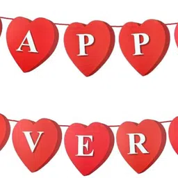 soi Anniversary Paper Happy Anniversary Heart Shape Banner Red Heart Shape Banner Banner-picture-23