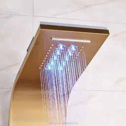MMTC Arcane Luxury LED Overhead Waterfall Shower Panel System | 2 Big & 4 Small Body Jets Glossy image 4
