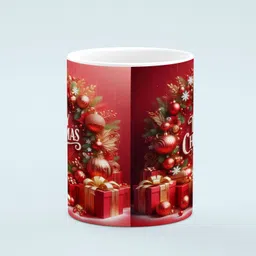 asvik creation 03 Merry Christmas Printed Ceramic Coffee 325 ml Gift Cup Ceramic Coffee Mug image 2