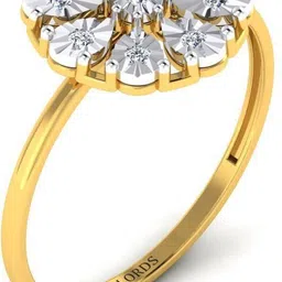 LORDS JEWELS Floret Club Diamond Ring 14kt Diamond Yellow Gold ring-picture-38