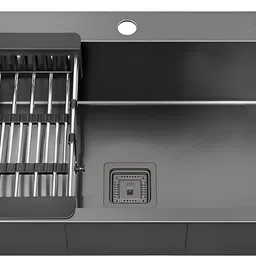 rs smart home Luxury Matte Black Stainless Steel Kitchen Luxury Matte Black Stainless Steel Kitchen Sink Under Counter Basin-picture-25