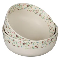 Handcrafted Decal Cherry 7 Inch Ceramic Serving Bowls -Set Of 2 By Miah Decor image 4