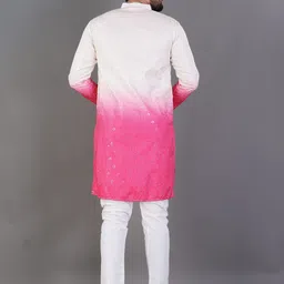 keton Men Solid Cotton Blend Straight Kurta image 5