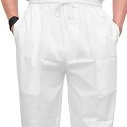 zainrfashion Men Relaxed White Cotton Blend Trousers image 4