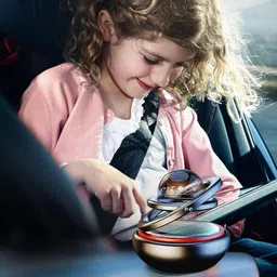 abb Car Accessories Solar Car Perfumes And Fresheners-156 Double Ring Crystal Auto Rotate Car Perfume Air Car Fresheners Air Purifier image 5