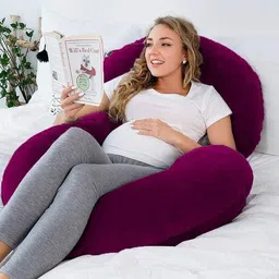 wild mint ultra soft c shaped pillow Microfibre, Polyester Fibre Solid Pregnancy Pillow Pack of 1 image 3
