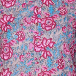 TRUDO Women Floral Printed Cotton Kurta with Palazzo image 5