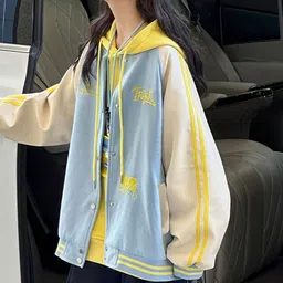 LULU & SKY Girls Varsity Colorblocked Jacket image 5