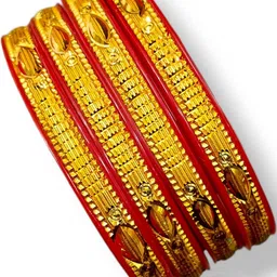 SGN fashion Maroon Plastic Bangles image 4