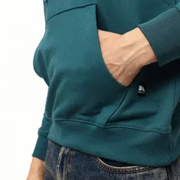 Dennis Lingo Men Solid Hooded Pullover Fleece Sweatshirt image 5