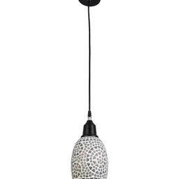 1ST TIME White & Red Textured Ceiling Lamp image 5