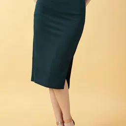 PURPLE FLAUNT High-Rise Straight Skirt-picture-18