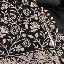 Peachmode Embroidered Unstitched Dress Material image 2