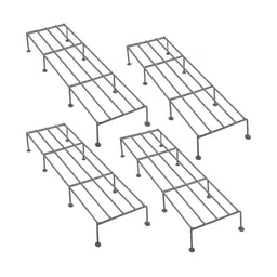 AYMH Cream Colored 4 Pieces Metal Anti-Rust Planters Stands-picture-10