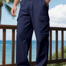 StyleCast x Revolte Men Easy Wash Pleated Cargos Trousers image 2
