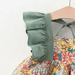 StyleCast x Revolte Girls Floral Printed Square Neck Fit & Flare Dress image 2