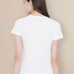 Metronaut Women Pack Of 3 Typography Printed Round Neck Cotton Donald Duck T-shirts image 5