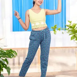 Kryptic Pack Of 2 Printed Pure Cotton Relaxed-Fit Mid-Rise Lounge Pants image 3