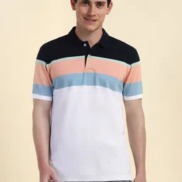 Allen Solly Men Cotton Colourblocked Polo Collar T-shirt-picture-14