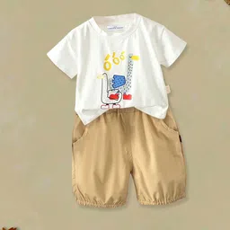 FOREVER FRIDAY Boys Printed Round Neck T-shirt with Shorts-image-8