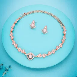 Anouk Gold-Plated American Diamond Studded Necklace And Earrings-picture-24