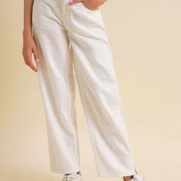 Vero Moda Girls Wide Leg Mid-Rise Stretchable Jeans-image-65