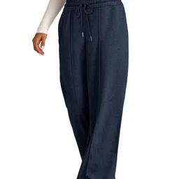HERE&NOW Women Blue Relaxed Solid Trousers-picture-26