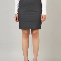 Sands of India Textured Straight Cut Mini A-Line Skirt image 1