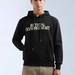 Flying Machine Men Printed Hooded Sweatshirt image 4