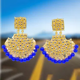 PolluxCraft Pearls Beaded Crescent Shaped Chandbalis image 2