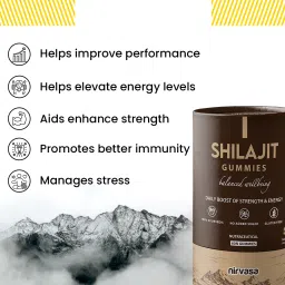 Nirvasa Shilajit Plus Gummies | Original Shilajit To Improve Strength, Stamina & Endurance | Tamarind Flavour | 60 Shilajit Gummies (Pack of 1) image 5