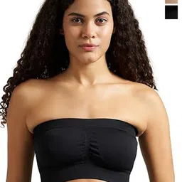 Munns & Mars Women Pack Of 2 Full Coverage Strapless Tube Bandeau Bra-image-83