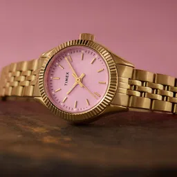 Timex Women Brass Embellished Dial & Stainless Steel Bracelet Style Straps Analogue Watch TW2W90800UJ-picture-19