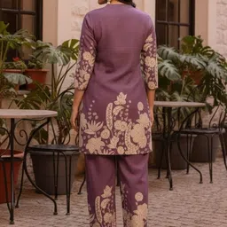 szn Lavender Printed Tunic and Trousers Co-Ords image 5