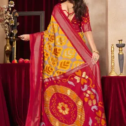 TIRA Ethnic Motifs Silk Blend Patola Saree image 4