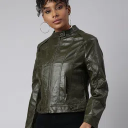 SHOWOFFFF Women Biker Jacket image 3