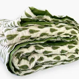 The Jaipur Wala Green & White Abstract Printed Cotton 180 GSM Summer Quilt-image-85