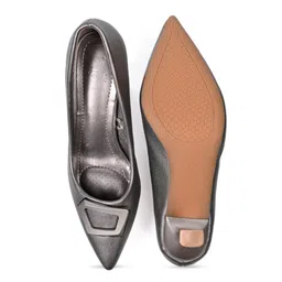 Jove Printed PU Slim Heeled Pumps image 4