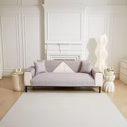 HOMETHREADS Grey Embroidered Sofa Cover-picture-32