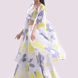 House of Kaftan Women Floral Printed Gotta Patti Ready to Wear Lehenga&Blouse With Dupatta image 2