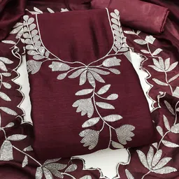 HMP Fashion Floral Embroidered Thread Work Unstitched Dress Material-picture-26