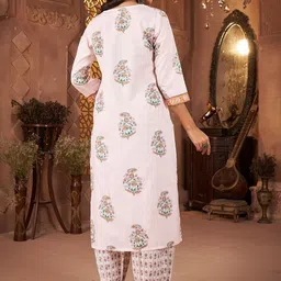 SHINEBIN Women Floral Printed Regular Kurta with Patiala & With Dupatta image 4