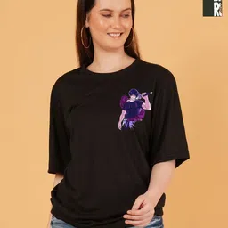 Kasendra Women Pack of 2 Graphic Printed Round Neck T-shirts-image-3