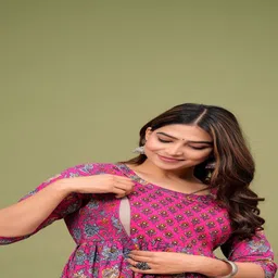 MAINA CREATION Women Floral Printed Floral Anarkali Kurta image 5