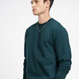 SZN Men Fleece Solid Round Neck Long Sleeves Sweatshirt image 4