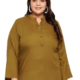 ATARAH Mandarin Collar A-Line Kurti-image-79