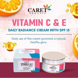 CARET ORGANIC Vitamin C Soap-75g &  Daily Radiance Cream Combo-50g image 3