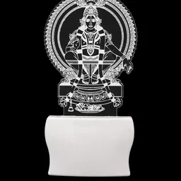 SOMIL White & Blue Printed Glass Abstract Shaped Shaped Wall Lamp image 4