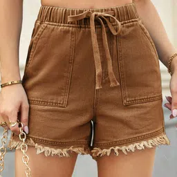 Oh Rare Women Solid Regular Fit Shorts-image-84